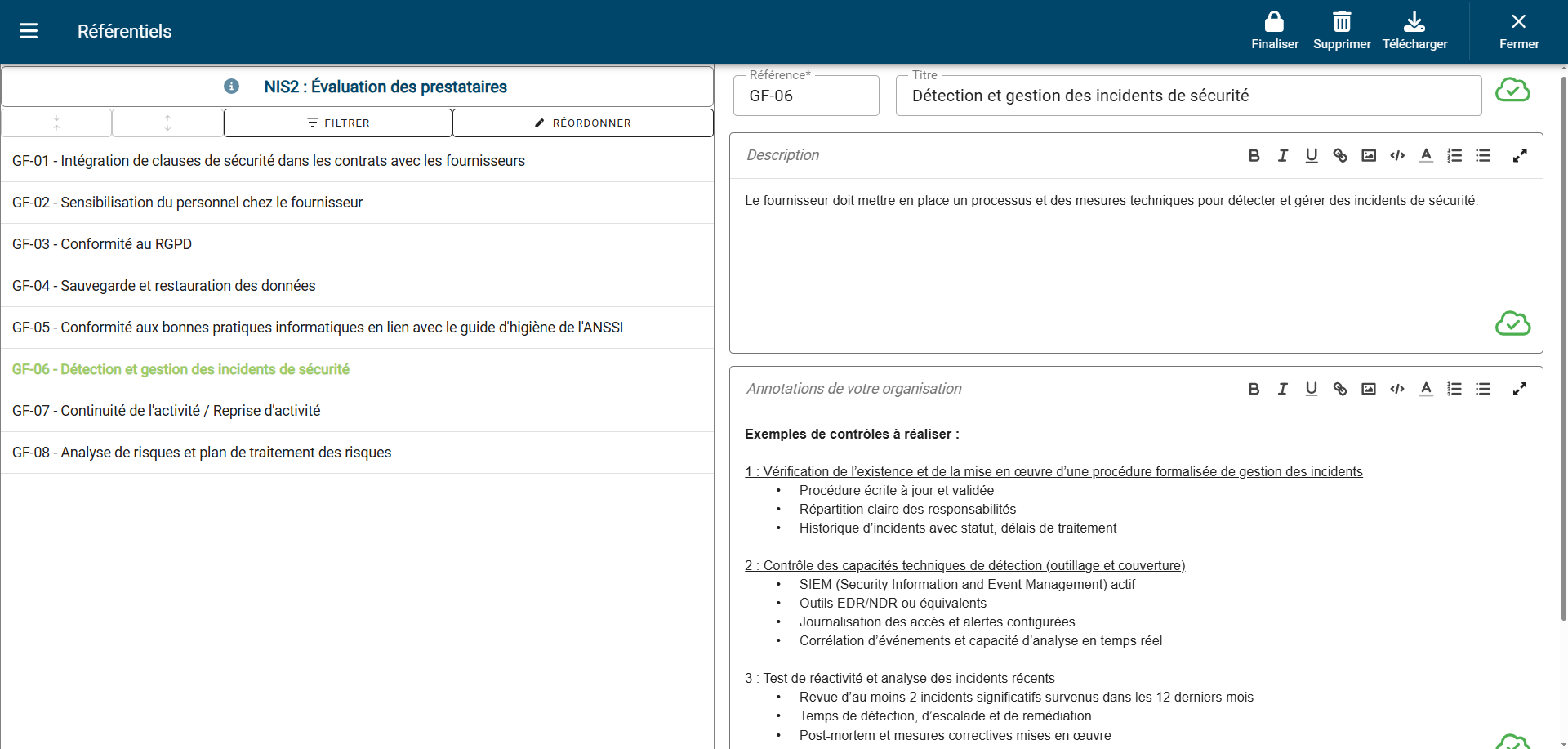 NIS2 referentiel prestataires